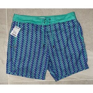 Mr. Swim Trunks Mens Size 34 Geo Print Pockets Lined Swim Shorts